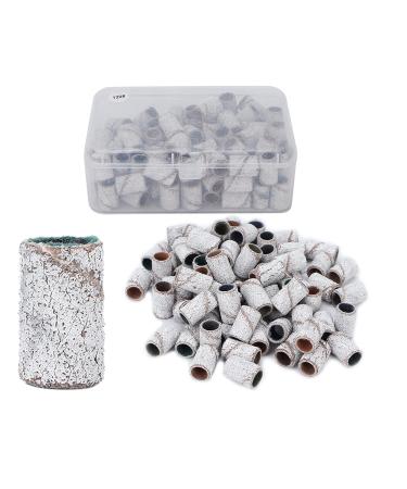 Nail Sanding Circle Bands Nail Art Sanding Bands Pedicure Polishing File 100 Pieces Manicure Sanding Bands Nail Drill Bits Accessories Nail Drill Remove Dead Skin (120#)
