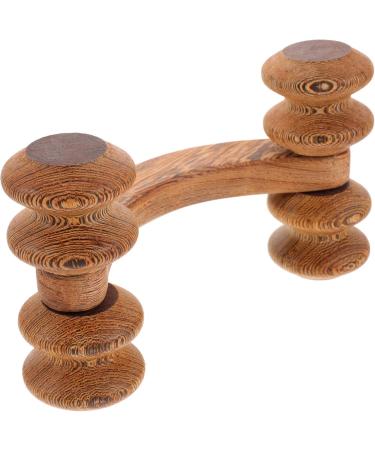 Healeved 5pcs Four Wheel Massager - Shoulder & Neck Muscle Roller Stick | Light Brown | International Shipping Available - Buy Online on GoSupps.com