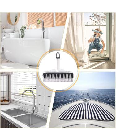 Fovolat Bathroom Squeegee Brush | 2-in-1 Bathroom Floor Scrubbing Scrape Brush Heavy-Duty Squeegee Brush for Enhanced Cleaning Efficiency for Deck Garage - Buy Online on GoSupps.com