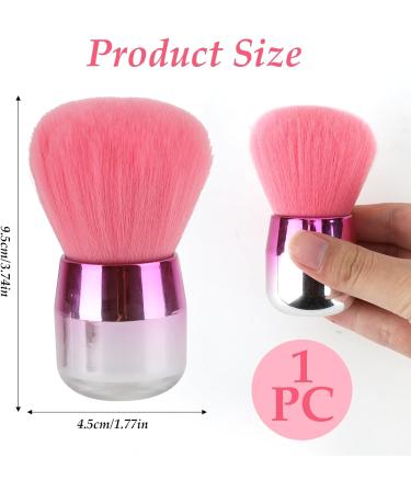 Soft Fiber Nail Dust Brush - Pink Fingernail Art Cleaning Tool for Makeup & Acrylic UV Gel Nails (Red) - Buy Online on GoSupps.com