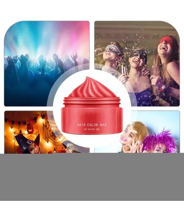 Hair Color Wax 30ml Hair Color Wax Washable Color Styling Paste for Women Teens Children Party Carnival Halloween Cosplay Red E - Buy Online on GoSupps.com