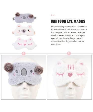Shop Healeved 3pcs Plush Eye Mask Set for Kids - Satin Sleeping Masks & Cute Animal Designs for Travel & Sleep - Buy Online on GoSupps.com