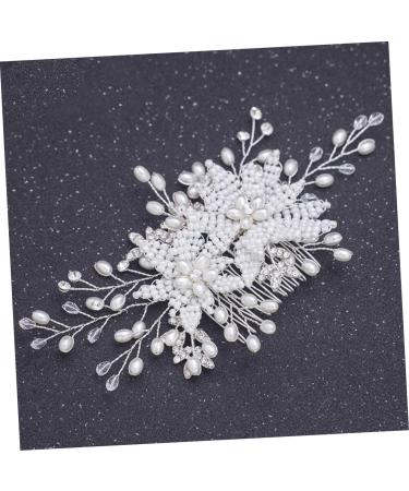 Housoutil Crystal Hair Clips Rhinestone Barrettes Pearl Hair Comb Diy Wedding Hair Accessories Bride Hairstyles Wedding Headpiece for Bride Wedding Hair Clips Crystal Hair Comb Women Hairpin - Buy Online on GoSupps.com