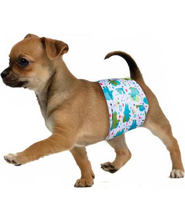 Micoooyo Washable Belly Bands for Male Dogs | Reusable Dog Diapers | Adjustable Suctionable Wrap (XSmall 3-Pack: Elephants Snails Birds) - Newborn 17.8-22.8cm Waist - Buy Online on GoSupps.com
