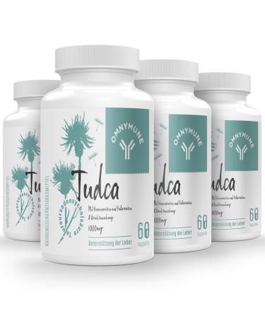 Tudca (TaurourSodeOxycholic ACID) 4 Pack nutritional supplements for liver - 1000mg per serving premium quality high absorption - 240 capsules 60 (4 Pack)