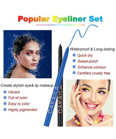 18-Piece Colorful Eyeliner Pen Set - Professional Waterproof Metallic and Glitter Eye and Lip Liner Kit for Women - Buy Online on GoSupps.com