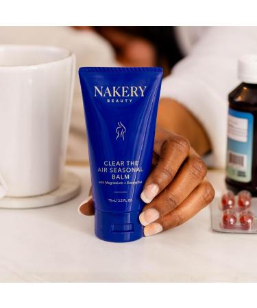 Nakery Clear The Air Seasonal Balm Sinus Relief Balm for Congestion Natural Chest Rub for Colds & Flu Clean Skincare with Eucalyptus Menthol & Shea Butter Soothing Botanical Vapor Rub - Buy Online on GoSupps.com