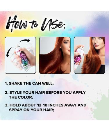 ONE-TIME USE Red Temporary Hair Color Spray for Crazy Hair Day Christmas Party Cosplay - 1-Day Washable Spray-On 100ML - Buy Online on GoSupps.com