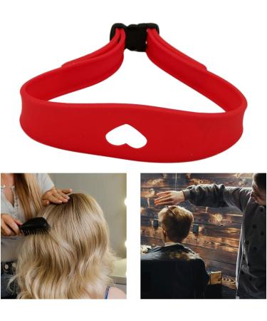 Colcolo Silicone Hair Trimming Guide Curved Silicone Haircut Band DIY Trimming Accessory for Home Haircuts Hair Red - Buy Online on GoSupps.com