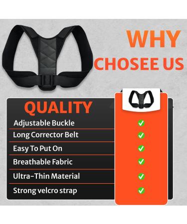 Posture Corrector for Men and Women | Adjustable Upper Back Support & Pain Relief | Invisible Under Clothes - Buy Online on GoSupps.com