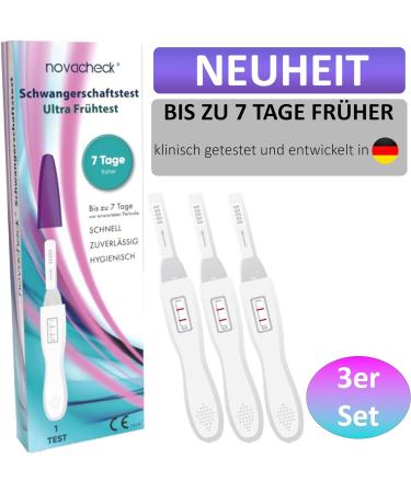 NOVACHECK Pregnancy Test - ULTRA Early 3-Pack | Detect Up to 7 Days Early - Buy Online on GoSupps.com