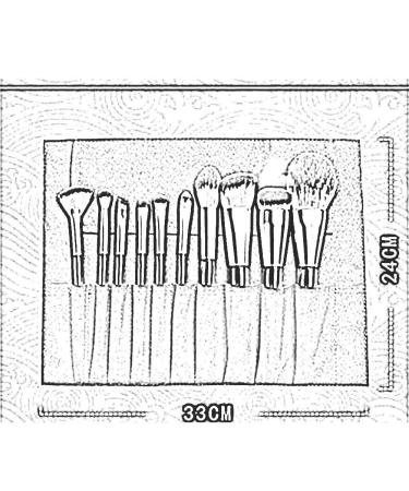 Premium 10-Piece Makeup Brush Set - Non-Irritating Synthetic Brushes with Travel Bag & Foundation Brush for Flawless Application - Buy Online on GoSupps.com