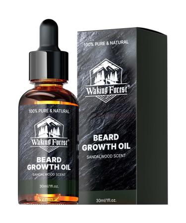 Waking Forest Beard Oil for Men Beard Softener Oil for Men Growth Moisturizes Beard and Skin Beard Growth Oil for Men 100% Natural Ingredients Sandalwood 1ft oz