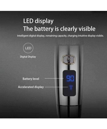 YQYBF Professional Hair Clippers - Rechargeable Hair Beard Trimmer Cordless Haircut Kit with Titanium & Ceramic Waterproof Blades for Wet/Dry Cut 5-Speed Adjustable with Barber Cape and Travel Bag - Buy Online on GoSupps.com