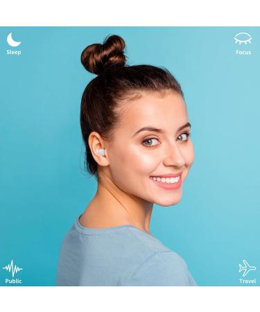 Buy 2 Pairs Soft Silicone Ear Plugs for Sleeping - Noise Reduction 25dB Reusable Hearing Protection with 8 Ear Tips in S/M/L - Perfect for Concerts Travel & Focus - Buy Online on GoSupps.com