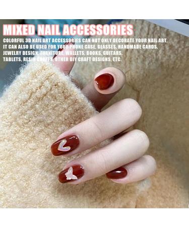 300 Pcs 3D Nail Art Decorations - Heart Bear Butterfly & Bow Charms | DIY Nail Jewelry for Women & Girls - International Shipping - Buy Online on GoSupps.com