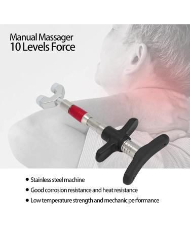 Portable Manual Chiropractor with 6 Massage Heads Durable & Comfortable Back Massager (Red) for Ultimate Relaxation - Buy Online on GoSupps.com