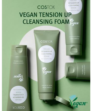 Vegan Tension Up Cleansing Foam 120ml - Gentle Daily Face Wash for Sensitive Skin EWG Verified Cruelty-Free PEG Free Eco-Friendly Packaging - Buy Online on GoSupps.com