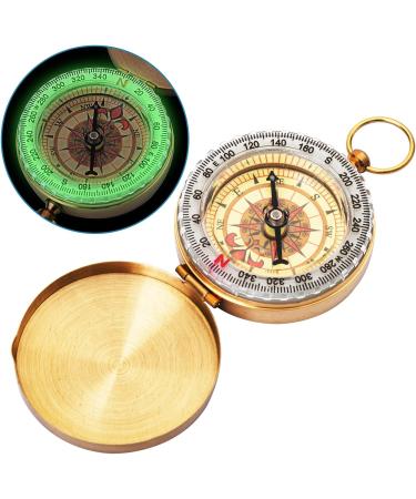 Posinly Camping Survival Compass Metal Pocket Compass Kids Compass for Hiking Camping Hunting Outdoor Military Navigation Tool 2 Pack - Buy Online on GoSupps.com