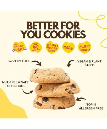 Rule Breaker Snacks Vegan Gluten Free Chocolate Chip Blondie Cookies | Plant-Based, Allergen-Free, Kosher | Soft-Baked Lunchbox Snacks for Kids & Adults - 4 Pack, 1.9 oz - Buy Online on GoSupps.com