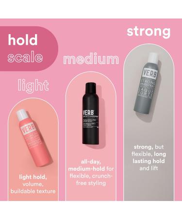 VERB Strong Hairspray - Hold & Volume - Weightless Strong Hold Hairspray - Flake-free formula for styling and heating tools Ideal for Locking in up-dos and Curls for All Hair Types 7 oz - Buy Online on GoSupps.com