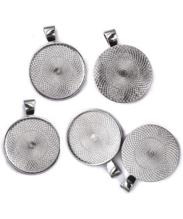 OBSEDE 80pcs Pendant Bezels and Clear Cabochon Domes Set for Jewelry Making - 40pcs Silver Pendant Trays with 40pcs Glass Cabochons 1 inch - Resin Craft Supplies - Buy Online on GoSupps.com
