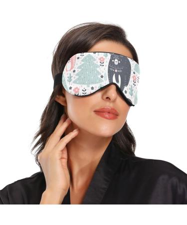 Haskirky Light Blocking Eye Mask for Adults - Breathable & Adjustable for Travel, Yoga, Meditation - Deep Sleep Goodies for Men and Women - Cute Designs (Fox, Bear, Rabbit) - Buy Online on GoSupps.com