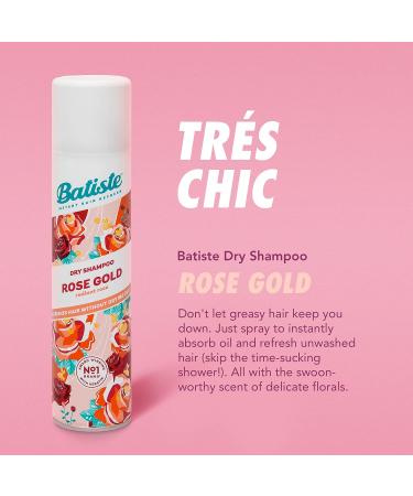 Batiste Rose Gold Dry Shampoo - 6.35 oz Bottle - Refresh Hair, Absorb Oil, Add Texture & Body - Waterless Shampoo - Buy Online on GoSupps.com