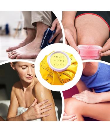 Shakven Ice Bags Reusable | Cute Hot Water Bag - Easy To Carry Leakproof Physical Hot Cold Packs for Injuries Ice Bag for Body Aches Yellow - Buy Online on GoSupps.com