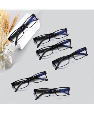 6 Pack Reading Glasses for Men & Women Traditional Frames with Spring Loaded Hinges 2.0x Magnification Black International Shipping Available - Buy Online on GoSupps.com