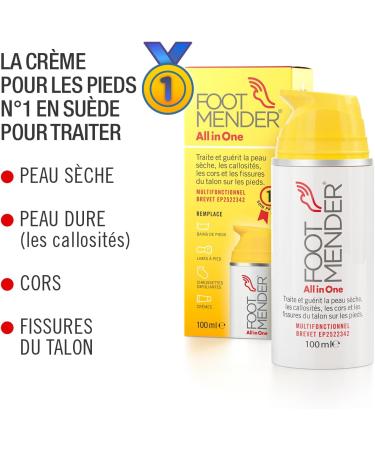 Footmender All in One | Treats and Heals Dry Feet Hard Skin (Calluses) Cracked Corns and Heels (Heel Cracks) | Significant Effect After First Treatment | 100ml - Buy Online on GoSupps.com