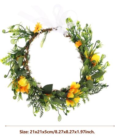 Lurrose Sunflower Wreath Sunflower Crown Floral Flower Crown Hair Accessories for Women Girls - Buy Online on GoSupps.com