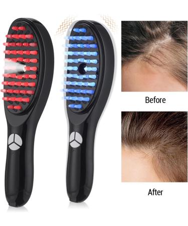 Sonic Vibration Scalp Massage Comb with Light Therapy - Anti-Hair Loss & Anion Spray Hair Growth Brush for Stress Relief - Buy Online on GoSupps.com