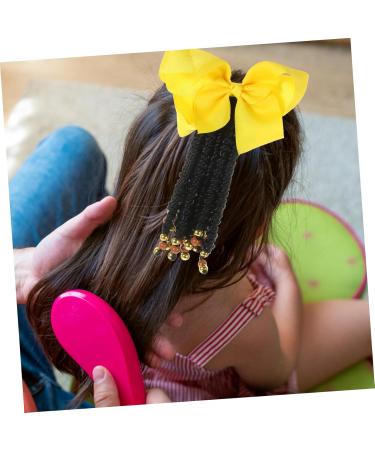 FRCOLOR Hair Jewellery Wig Ponytail Extension Colourful Hair Extension Braided Women Braided Hair Extensions Ponytail with Bow and Beads Cosplay Tie Women 24.00X13.00X5.00CM As shown 04 - Buy Online on GoSupps.com