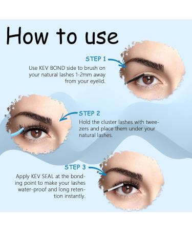 Lash Bond & Seal Cluster Glue 10ml - Waterproof Strong Hold for 72 Hrs - Mascara Wand Applicator - Non-Sticky Formula - Buy Online on GoSupps.com