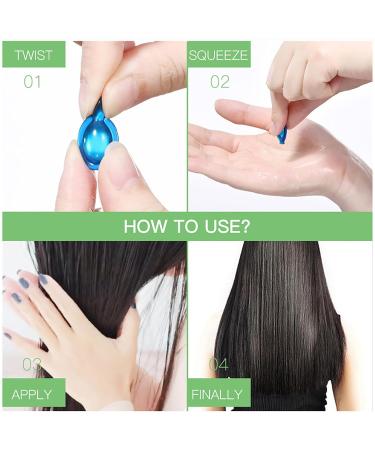 Vitamin E Hair Oils Capsules - Split Ends Treatment Serum Repair Essence for Dry & Damaged Hair - 60PCS Pink | Healthier Smooth Silky Thicker Growth - Buy Online on GoSupps.com