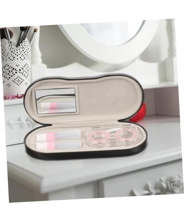 Healvian 2-in-1 Double-Layer Glasses Case Stylish PU Storage Box for Outdoor Travel - Brillenetui & Glasses Holder in Rosa - Buy Online on GoSupps.com