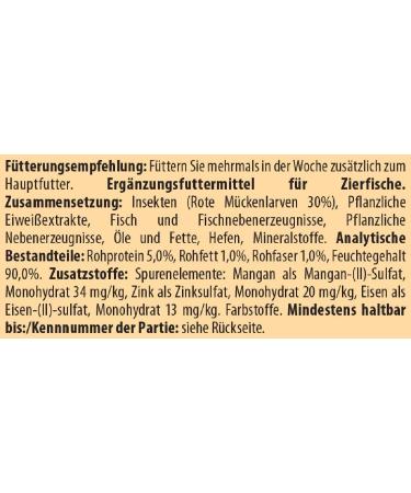 Tetra Freshdelica Bloodworms - Natural Snack for Decorative Fish | 16 x 3g Pack of Red Mosquito Larvae in Jelly - Buy Online on GoSupps.com