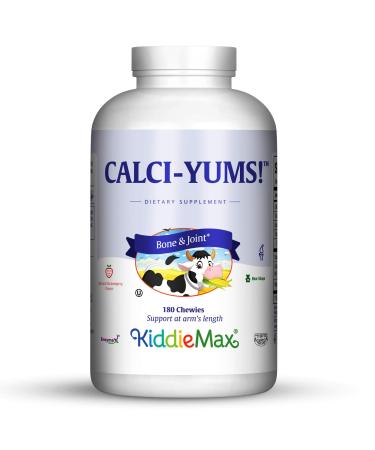 Maxi Health KiddieMax Calcium - CalciYum! - Flavored -Animal Shaped Chewies - Kosher (180 Count) 180 Count (Pack of 1)