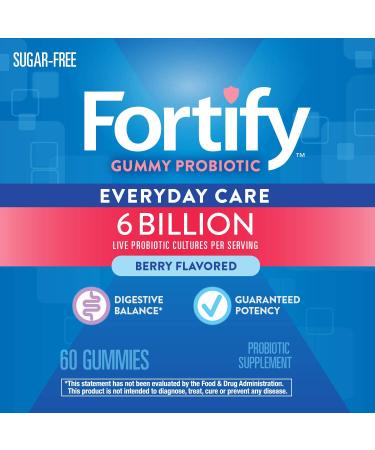 Nature's Way Fortify Probiotic Gummies - Berry Flavor, 6 Billion CFU, 60 Count - Buy Online on GoSupps.com