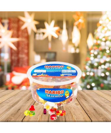 Mixed Gummies Sweets Hamper Tub - Fruit & Cola Flavour Jelly Sweets Bulk Buy 1.4 kg with Topline Card. Christmas Gifts for Stocking Fillers Secret Santa Gifts or Party Bag Fillers. - Buy Online on GoSupps.com