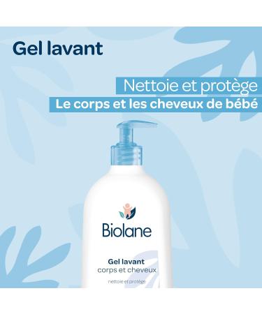 BIOLANE - Baby shower gel for body and hair 2 in 1 - Washing gel - 750 ml - 97% natural origin - Soft - Sensitive skin - Chil - Buy Online on GoSupps.com