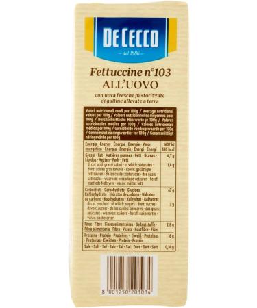  De Cecco De Cecco Fettuccine Egg 250 g (Pack of 10) - Buy Online on GoSupps.com