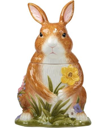 Certified International Easter Garden 3-D Bunny Cookie Jar - 64oz, Multicolored - Buy Online on GoSupps.com