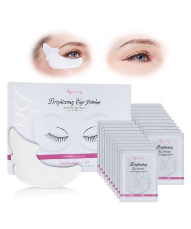 Beauty7 Brightening Eye Gel Patches Hydrogel Eye Mask Niacinamide Squalane Sodium Hyaluronate Asiaticoside Under Eye Pads for Daily Use 20 pairs 50 Fl Oz (Pack of 1) Brightening