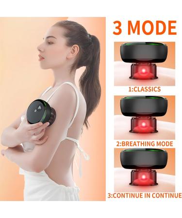 Intelligent Cupping Therapy | Kamanan Electric Cupping with Infrared 16 Gears & 3 Modes for Detox Muscle Relaxation & Gua Sha (Black) International Shipping Available - Buy Online on GoSupps.com