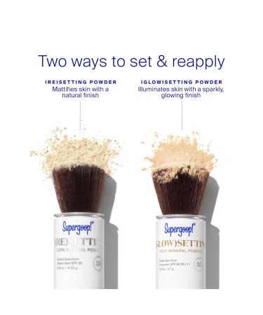 Supergoop! Glow Setting Powder 100% Mineral SPF 35 - Translucent Makeup Setting Powder with Broad Spectrum Sunscreen - International Shipping Available - Buy Online on GoSupps.com