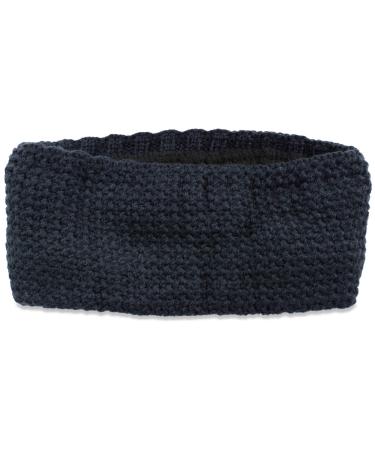 styleBREAKER ladies headband in fine crochet look plain thermal fleece lining plain winter headband 04026051 colour: dark blue - Buy Online on GoSupps.com