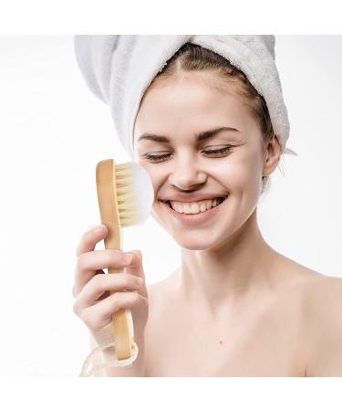 Natural Wild Boar Bristle Face Brush with Grasswood Handle - Exfoliate Cleanse & Massage for Baby Hair - Ideal for Daily Use - Buy Online on GoSupps.com