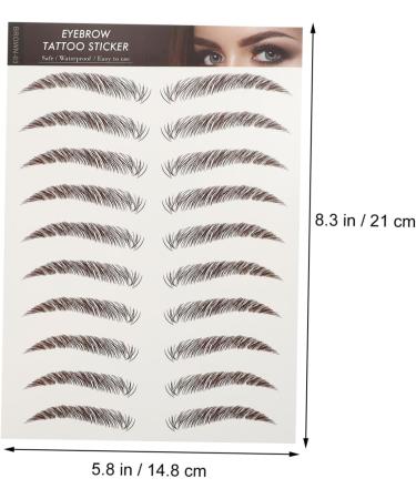 DOITOOL Fake Eyebrow Stickers 9 sheets Shaping Eyebrow Temporary Tattoos Imitation Hairlike Transfer False Artificial Transfers - Buy Online on GoSupps.com